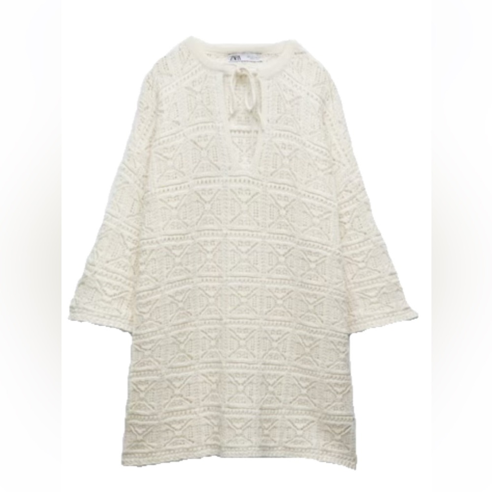 ZARA CROCHET KNIT DRESS
